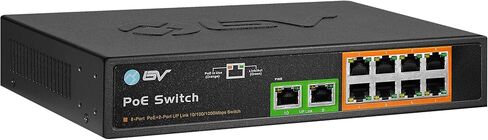 BV-Tech 8-Port Gigabit PoE+ Switch with 2 Gigabit Uplink Ports, 130W in Saudi Arabia