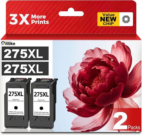 275XL Black Ink Cartridges Replacement for Canon 275 XL PG-275 2 Pack in Kuwait