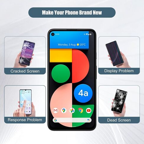 Replacement TFT Display Touch Screen Digitizer Assembly Compatible with Google Pixel 4A 5G G025I 6.2" with Tools in Kuwait