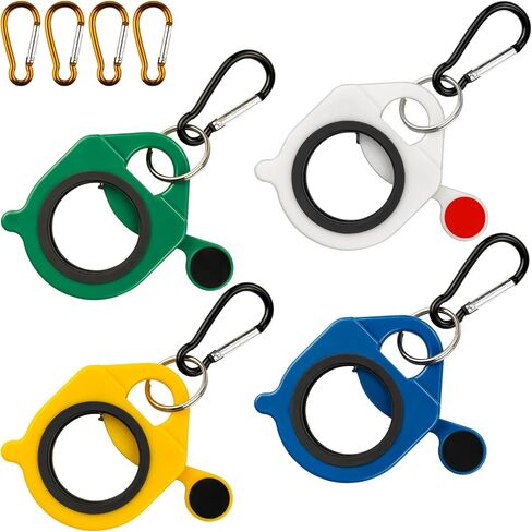 Zip Tie Holder, 4-Pack WYGB Assorted Colors Reusable Cable Tie Holder, No.5 Carabiner, ABS Plastic, Outdoor Use, Heavy Duty Ziptie Organizer Clip for Electrician Tool Belt Wrap Storage in Saudi Arabia