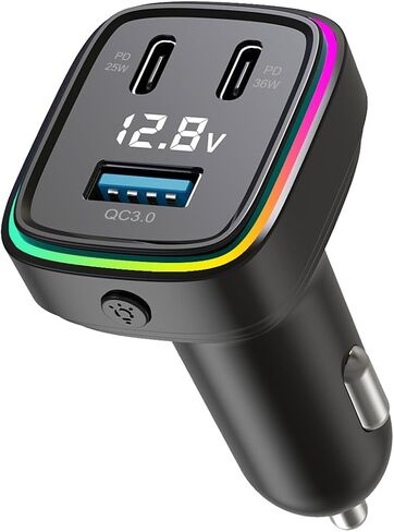 61W Super Fast Charging,Car Charger, 3 USB Ports Cigarette Lighter Adapter in Saudi Arabia