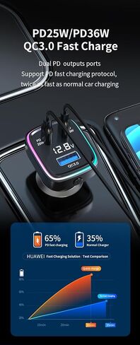 61W Super Fast Charging,Car Charger, 3 USB Ports Cigarette Lighter Adapter in Saudi Arabia