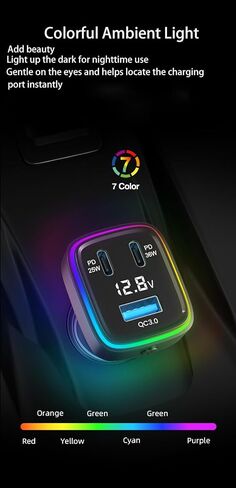 61W Super Fast Charging,Car Charger, 3 USB Ports Cigarette Lighter Adapter in Saudi Arabia