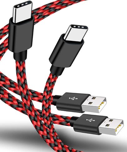 2-Pack 6FT USB-C Charger Cable for Motorola Moto G Fast/G Power/G Pure/G Stylus 5G,Moto G9 G8 G7,G7 Play,G7 Plus,G7 Power G6,G6 Plus X4 Z3 Z2 Play Z Droid Force,Braided USB Type C Charge Charging Cord in Kuwait