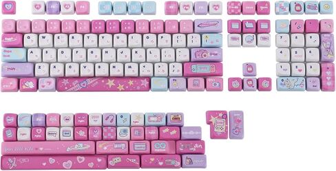 KiiBoom X Elyxirine Digital Dreams: Pastel Y2K Keycap Set, 144 Keys in Kuwait