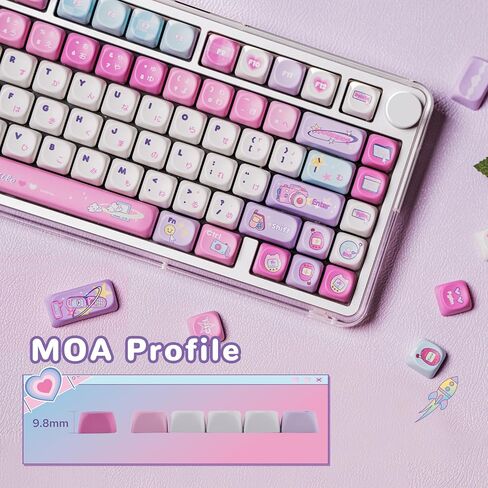 KiiBoom X Elyxirine Digital Dreams: Pastel Y2K Keycap Set, 144 Keys in Kuwait
