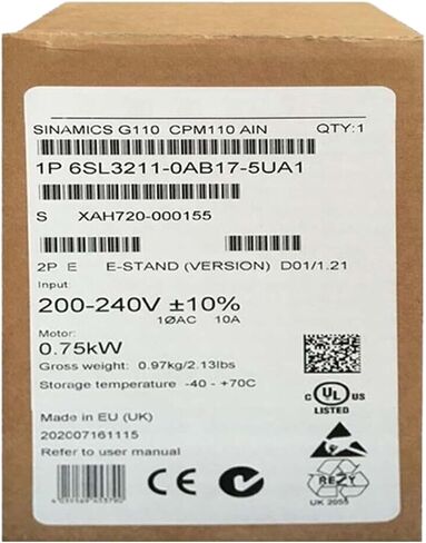 SMOCONE Expedited 6SL3211-0AB17-5UA1 New in Box New and Sealed in Box 10AB175UA1 1 Year Warranty in Kuwait