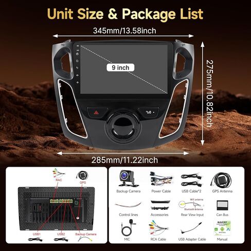 8Core Android Car Stereo for Ford Focus 2012 2013 2014 2015 2016 2017 2018 in Kuwait