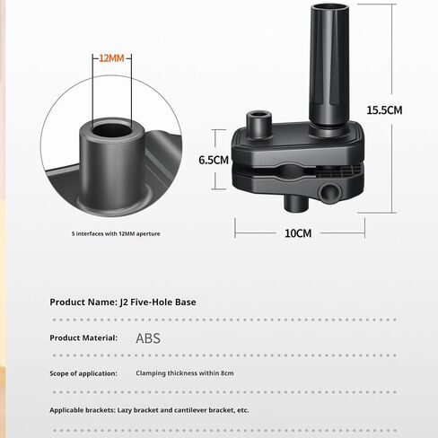 Overhead Camera Mount and Phone Holder with 10" Ring Light Canvas Lamp Adjustable Desk Tripod Stand Compatible with Logitech Webcam for YouTube, Live Streaming, TikTok, Cooking, Nail Video in Kuwait
