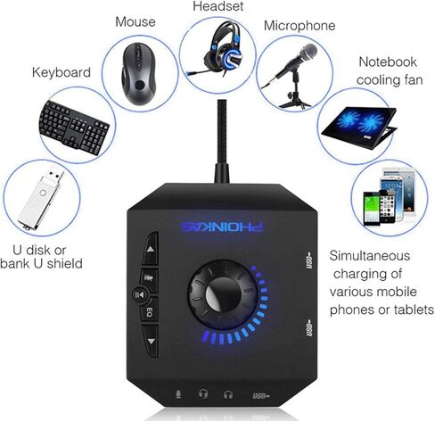 Plug&Play Computer PC Laptop 7.1 External Sound Card Audio Stereo Sound Adapter in Kuwait