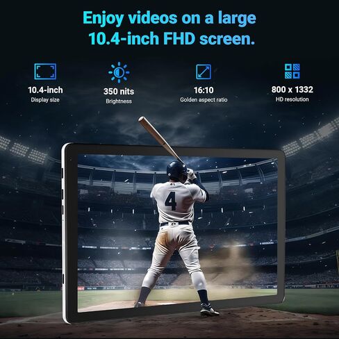 Android 15 Tablet 10 Inch, 16GB RAM 32GB ROM 1TB Expandable, Fast WiFi 6 & BT 5.4 Electronics Tablets 5-Core, HD IPS Touchscreen, 8H+ Battery, 2*Camera Tablet for Kids & Adults, Gift, Streaming, Work in Kuwait