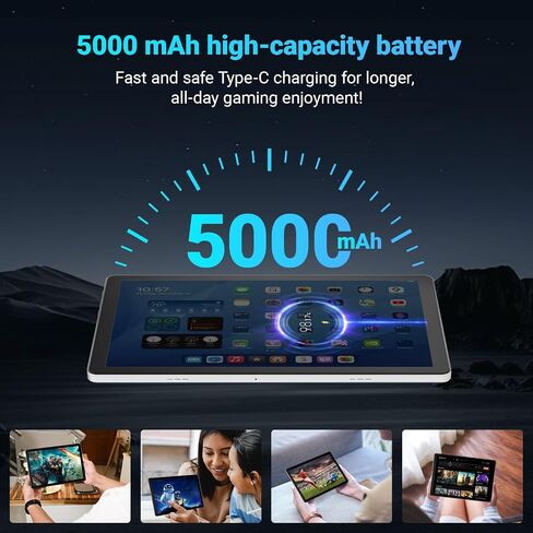 Android 15 Tablet 10 Inch, 16GB RAM 32GB ROM 1TB Expandable, Fast WiFi 6 & BT 5.4 Electronics Tablets 5-Core, HD IPS Touchscreen, 8H+ Battery, 2*Camera Tablet for Kids & Adults, Gift, Streaming, Work in Kuwait