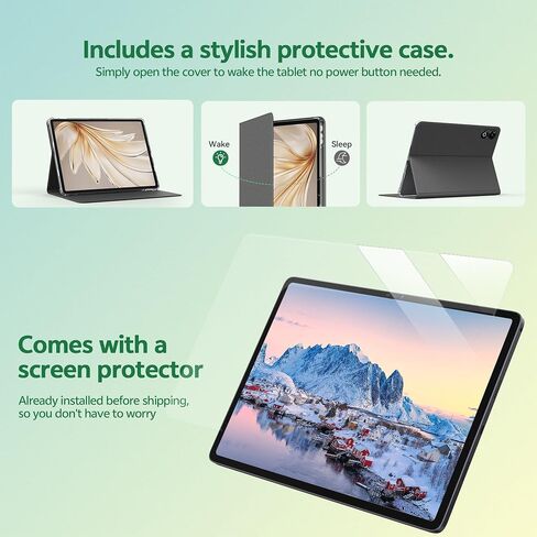 SVITOO 13 Inch Android 16 Tablet with WiFi, 2K Display, 40GB RAM, 128GB Storage Expandable, Octa-Core Processor, Bluetooth, USB-C Fast Charging, Protective Case,Space Gray in Kuwait