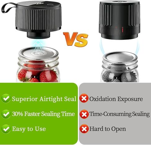 Mason Jar Vacuum Sealer for Canning & Food Storage,Black in Kuwait