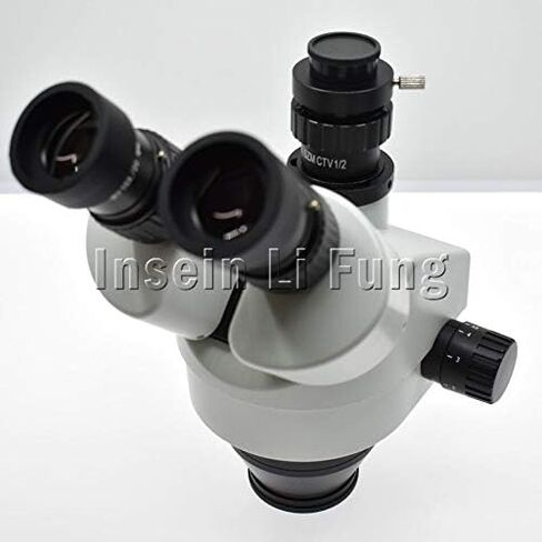 Microscope Trinocular Stereo Microscope 3.5X-90X Continuous Zoom Magnification Full HD 2.0MP VGA Camera LED Light Source 10-inch Monitor (With 10 Inch Monitor Standard 7X 45X) in Kuwait