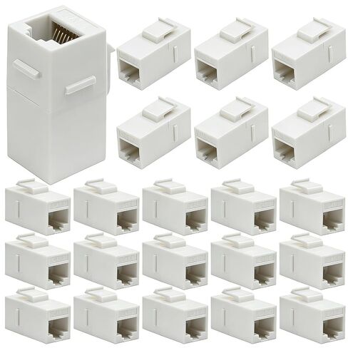 BokWin 10 Pack White RJ45 Keystone Coupler Inline Adapter in Kuwait