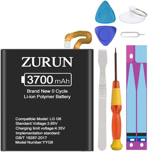 Battery for LG G6, Upgraded ZURUN 3700mAh Li-Polymer BL-T32 Battery Replacement for LG G6 H872 H870 H871 VS998 LS993 with Repair Screwdriver Tool Kit [2 Year Warranty] in Kuwait