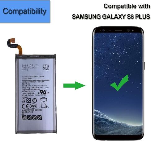 Replacement Battery Compatible with Samsang Galaxy S8+ S8 Plus EB-BG955ABE SM-G9550 SM-G955D SM-G955F SM-G955J SM-G955N SM-G955U Internal Battery + Tools in Saudi Arabia