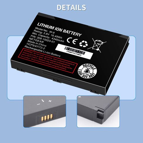 4340mAh W-9 Battery Replacement for Netgear Verizon Jetpack W9 4G LTE Mobile Hotspot AC791L, Netgear AC810, Netgear AC815, AT&T Unite Explore 815S, Verizon Jetpack AC791L Hotspot, Model No: W-9 in Kuwait
