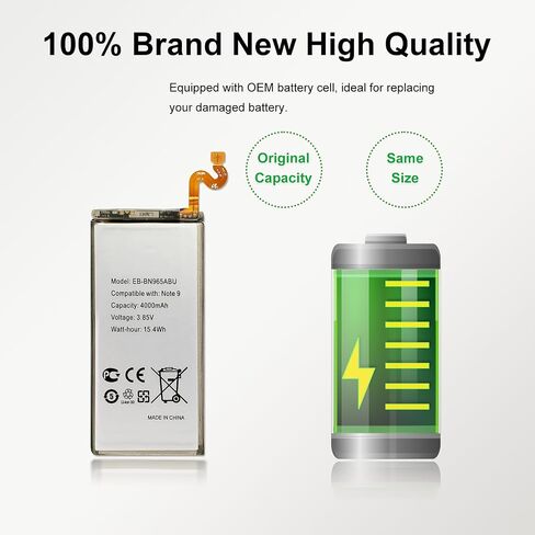 New Upgraded Battery for Galaxy Note 9, EB-BN965ABU Replacement Battery Compatible with Samsung Galaxy Galaxy Note 9, with Repair Tools & Instruction in Kuwait