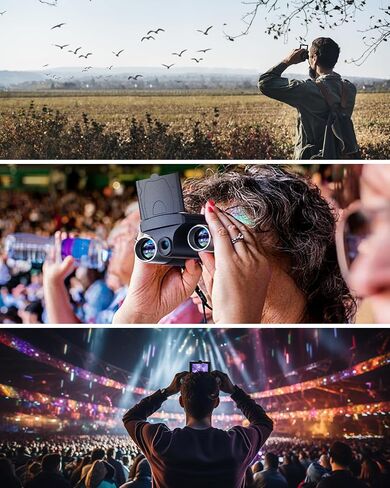 Digital Binoculars with Camera - 8X Digital Zoom, 2" LCD Display 40MP Camera 2.5K Videos Ideal for Concerts, Bird Watching, and Outdoor Adventures with 32GB SD Card - S555 in Kuwait