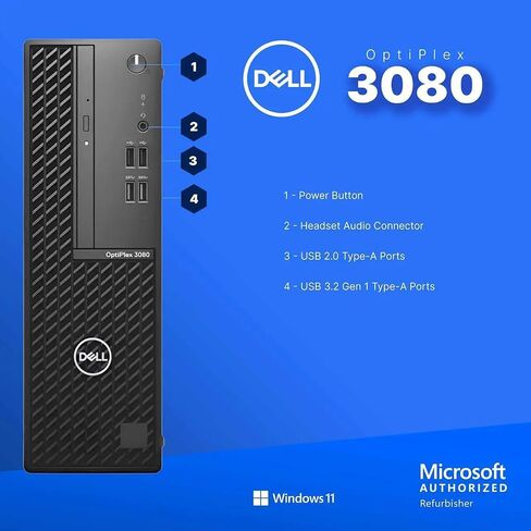 Dell OptiPlex 3080 SFF Desktop Computer, Intel Core i5-10500 up to 4.5 GHz, 16GB DDR4 RAM, 512GB SSD, WiFi, BT, Business PC, Windows 11 Pro (Renewed) in Kuwait