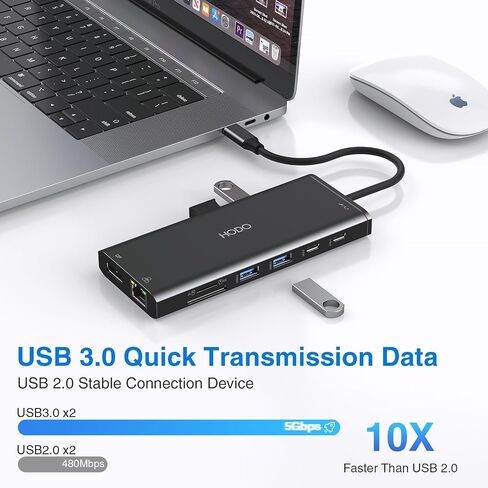 USB C Docking Station Dual Monitor for HP,Laptop Docking Station 3 Monitors in Kuwait