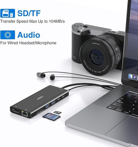 USB C Docking Station Dual Monitor for HP,Laptop Docking Station 3 Monitors in Kuwait