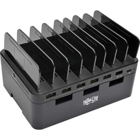 Eaton Tripp Lite Series USB Charging Station for Multiple Devices, 7-Port Portable Multi USB Device Dock, 1 USBC, Storage Slots for Phone Apple iPhone Tablet & iPad, 2.4A Per Port (U280-007-CQC-ST) in Kuwait