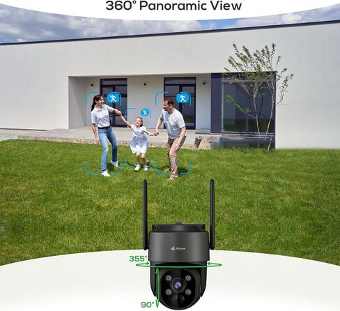 Kittyhok PT Solar Camera Security Outdoor, 2K FHD Wireless Security Camera in Kuwait