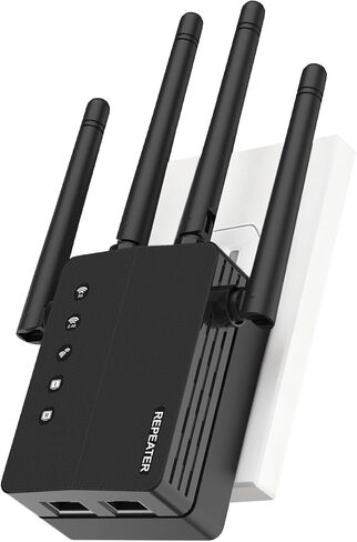 1200Mbps WiFi Extender, Long Range WiFi Booster up to 12880 Sq Ft, 105 Devices, Dual Band 2.4/5GHz WiFi Extender Signal Booster for Home in Kuwait
