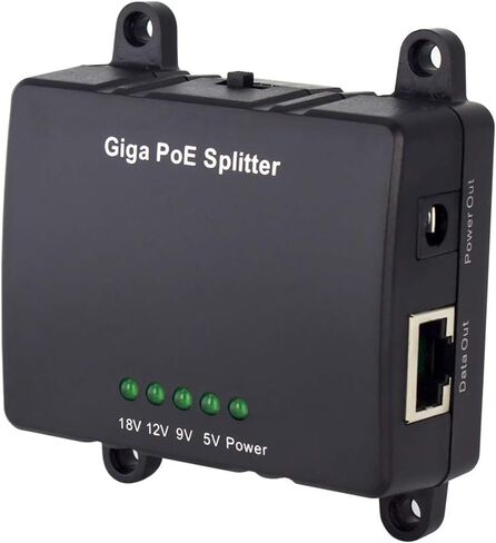 Gigabit PoE Splitter with Adjustable Voltage (5V/9V/12V/18V) in Kuwait