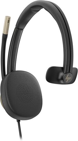 POLY HP Mission 810 USB Headset - USB-C & USB-A Plug-and-Play - AI Noise-Reducing Adjustable Boom Mic - Inline Controls - Lightweight Single-Ear Design - USB Headset with Microphone for PC in Kuwait