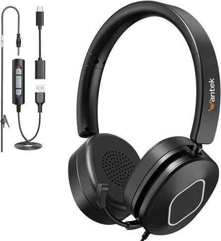 Wantek Headset with Mic, USB Headset with Microphone for PC in Kuwait