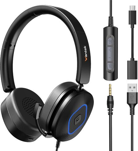 Wantek Headset with Mic, USB Headset with Microphone for PC in Kuwait