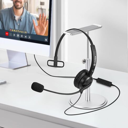 Arama Headset with Microphone for Pc, USB Headset with Mic, Computer Headphones with Noise Canceling Microphone for Laptop, Wired Headphones with Mute for Home Office Online Class Skype Zoom Meetings in Kuwait