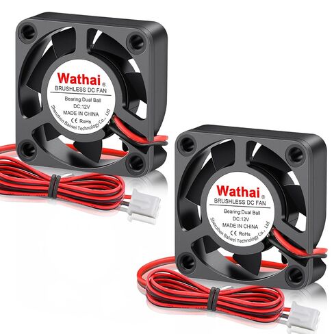 Wathai 2 pcs 40mm x 10mm DC Brushless Fan 12V 3Pin Cooling for 3D Printing, PC Computer Case, CPU Replacement, Graphics Card, Raspberry PI in Kuwait