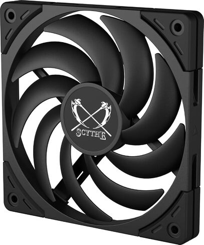 Scythe Wonder Tornado 120 Slim PWN Silent Slim PC Fan,120mm x 15mm, Fluid Dynamic Bearing, 4-Pin Connector (Wonder Tornado Slim, 2000RPM) in Kuwait