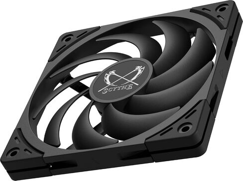 Scythe Wonder Tornado 120 Slim PWN Silent Slim PC Fan,120mm x 15mm, Fluid Dynamic Bearing, 4-Pin Connector (Wonder Tornado Slim, 2000RPM) in Kuwait