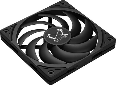 Scythe Wonder Tornado 120 Slim PWN Silent Slim PC Fan,120mm x 15mm, Fluid Dynamic Bearing, 4-Pin Connector (Wonder Tornado Slim, 2000RPM) in Kuwait