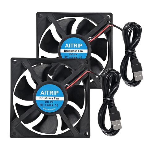 2PCS 80mm USB Fan 5V Brushless 8025 80x25mm for Cooling DIY PC Computer Case 3D Printer CPU Coolers Radiators in Kuwait