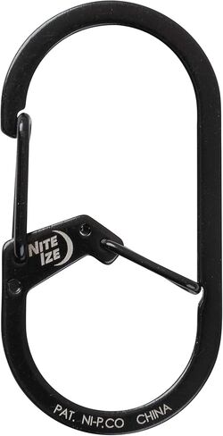 Nite IZE GS2-01-R6 G-Series Dual Chamber Carabiner, Size #2 1-Pack, Black in Kuwait