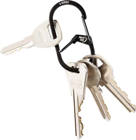 Nite IZE GS2-01-R6 G-Series Dual Chamber Carabiner, Size #2 1-Pack, Black in Kuwait