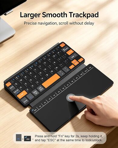 DOGAIN Mini Wireless Keyboard with Touchpad for Phones, Galaxy Z Fold, iPad in Kuwait