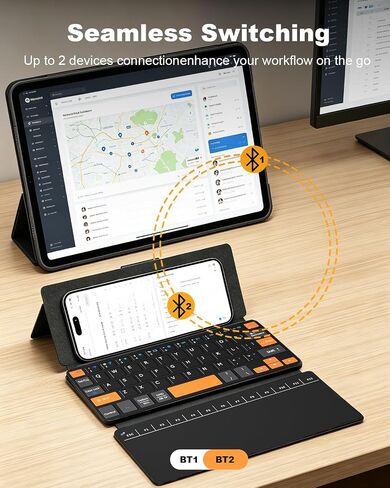 DOGAIN Mini Wireless Keyboard with Touchpad for Phones, Galaxy Z Fold, iPad in Kuwait