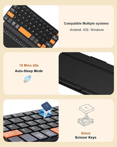 DOGAIN Mini Wireless Keyboard with Touchpad for Phones, Galaxy Z Fold, iPad in Kuwait