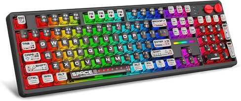 E-YOOSO Wireless Mechanical Keyboard Creamy, Cyber Mecha Style, Black in Kuwait