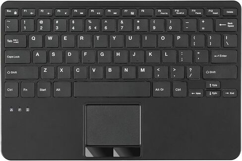 Perixx PERIBOARD-725 Wireless Keyboard with Touchpad, Multi-Device Connection via 2.4G & Bluetooth, Silent Scissor Keys, Compact 11.18x7.17x1.1 Inches, US English in Kuwait