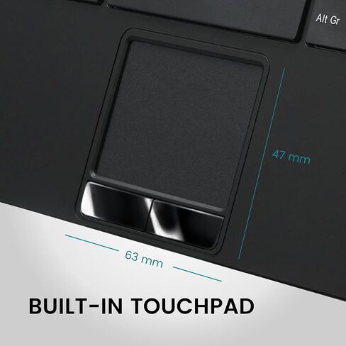 Perixx PERIBOARD-725 Wireless Keyboard with Touchpad, Multi-Device Connection via 2.4G & Bluetooth, Silent Scissor Keys, Compact 11.18x7.17x1.1 Inches, US English in Kuwait