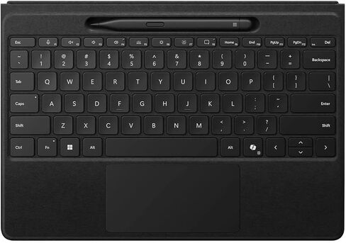 Microsoft Surface Wireless Flex Keyboard with Slim Pen for Surface Pro 11/10/9/8, Wireless Charge Pen Storage, Backlit, Alcantara Magnetic, Mechanical Keys, Copilot, Black (Renewed) in Kuwait